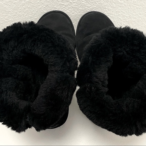 BearPaw •Emma Black Suede Boots Sz 9 - Picture 6 of 8